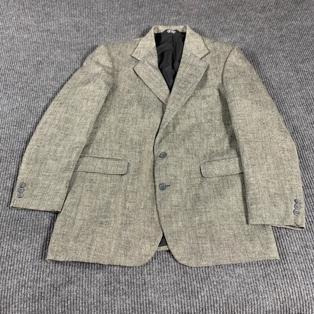VTG Haggar Blazer Mens 42 L Gray Sports Coat Single Breasted Wedding Imperial
